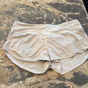 Lululemon White Athletic Shorts